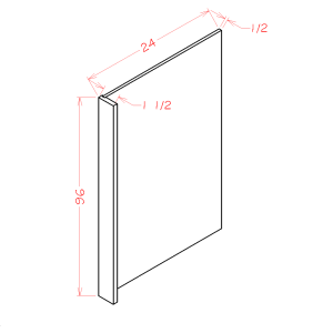 24"W Refrigerator End Panel