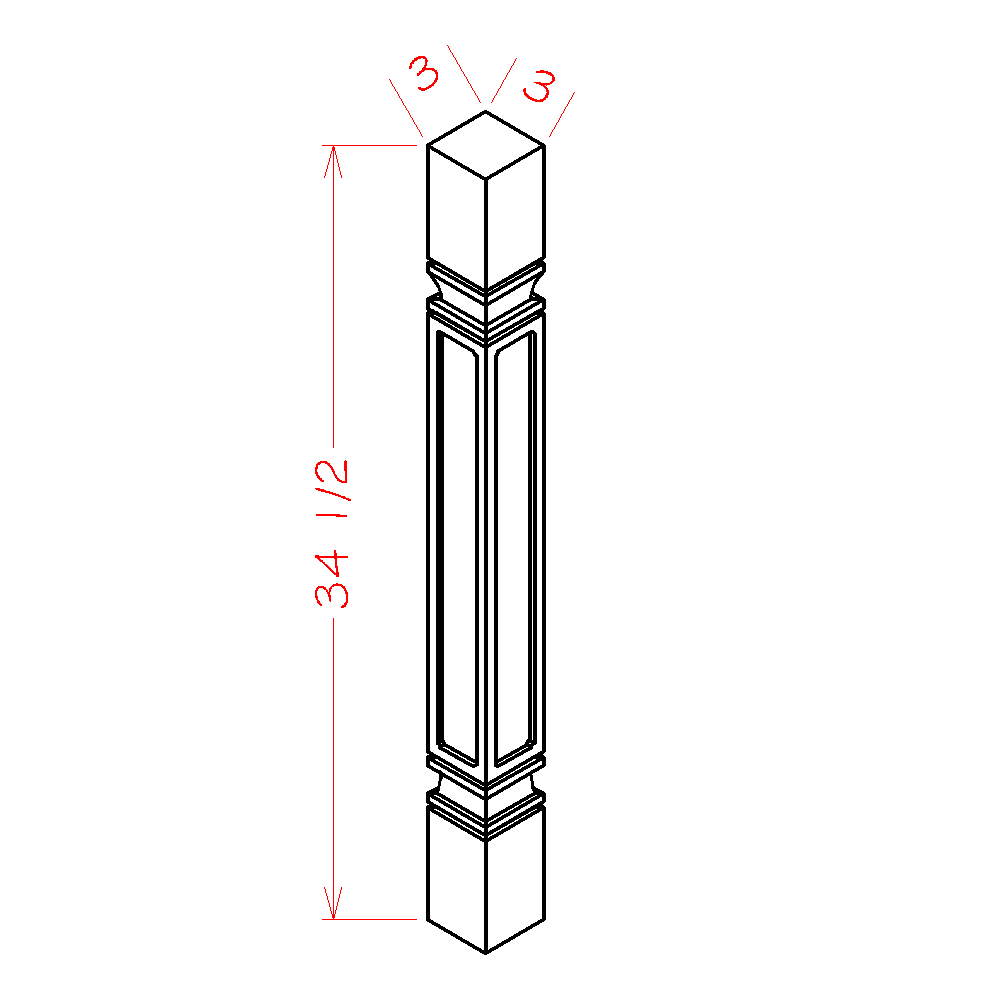 SQUARE DECORATIVE LEG