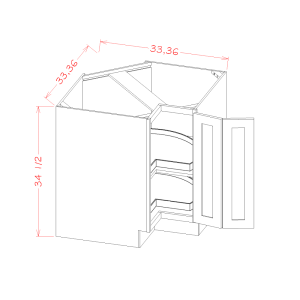 BASE EASY REACH CABINETS WITH LAZY SUSAN TRAYS