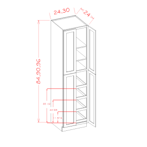 FOUR DOOR UTILITY ROLLOUT SHELF CABINET KIT