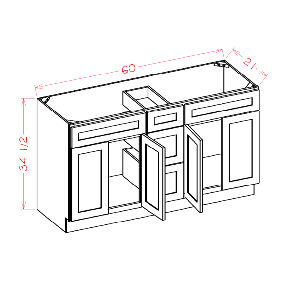 DOUBLE SINK VANITY COMBO BASE