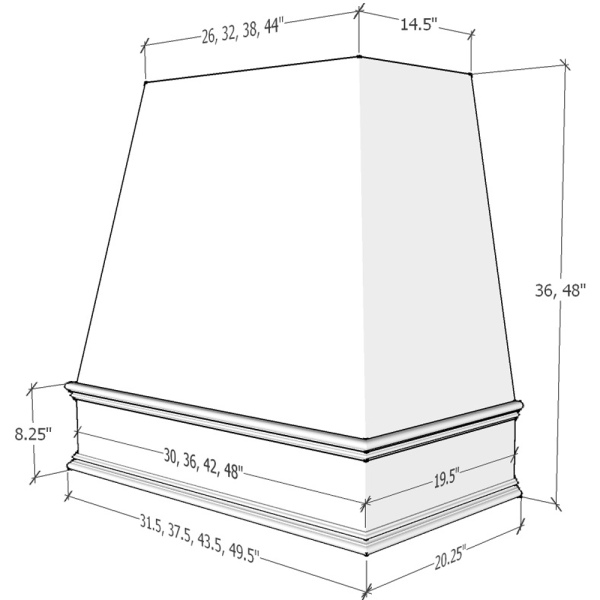 RALEIGH - TAPERED CLASSIC MOULDING SMOOTH