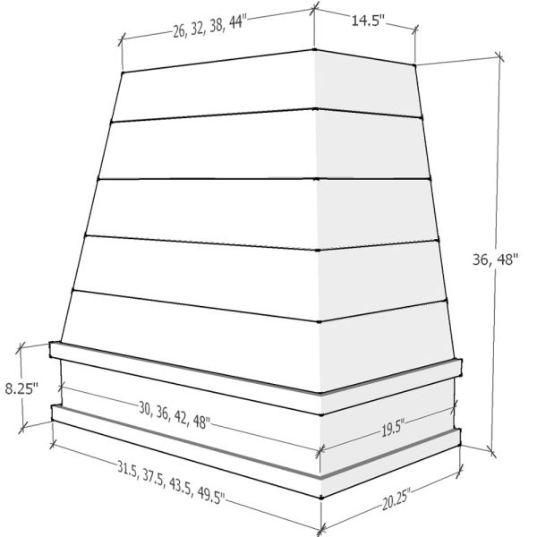 RALEIGH - TAPERED BLOCK MOULDING SHIPLAP