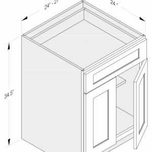 BASE CABINET 1 DRAWER 2 DOOR 1 SHELF