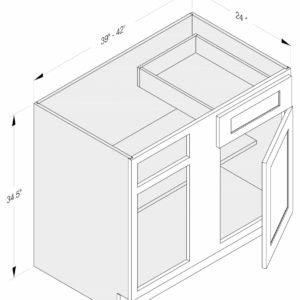 BLIND BASE CORNER CABINET 1 DOOR 1 DRAWER 1 SHELF