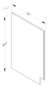 5/8'' FINISHED BASE END PANEL