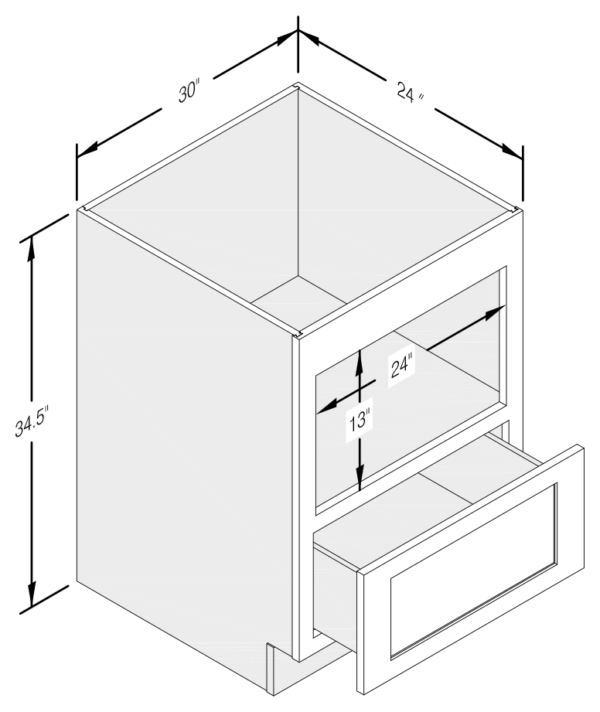 MICROWAVE DRAWER BASE 1 DRAWER 30''WIDE