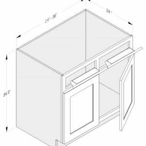 SINK BASE 2 DOOR 2 DUMMY DRAWER W/TIPOUT 1 SHELF