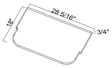 Wall Open Cabinet Microwave Shelf for WOC3018