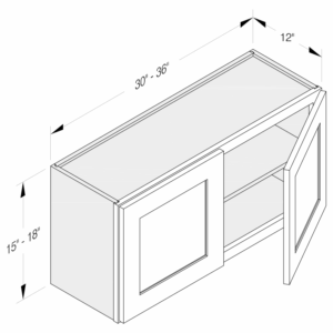 WALL BRIDGE CABINET 2 DOORS 1 SHELF 18''H