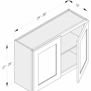 WALL BRIDGE CABINET 2 DOORS 1 SHELF 24''H